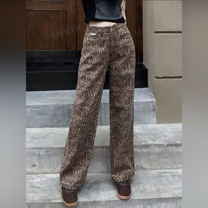 SHEIN leopard print jeans 🐆